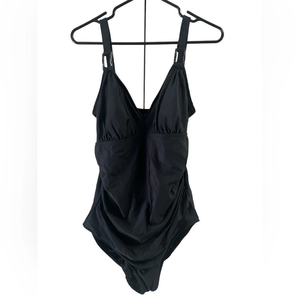 Black one piece swimsuit